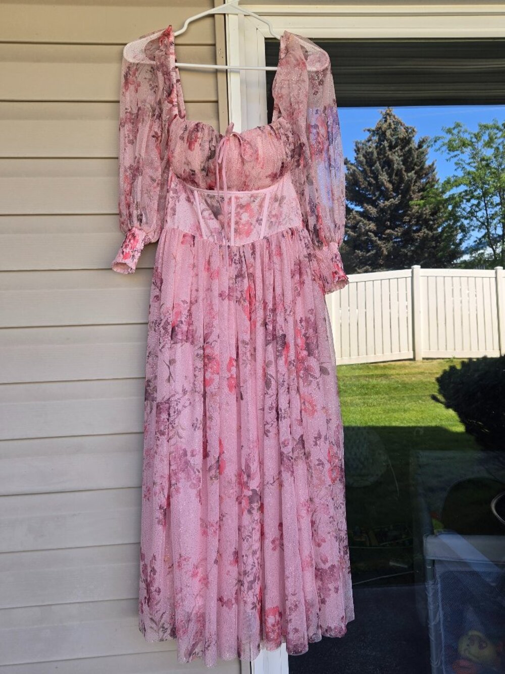 Floral Pink Fairy Cottagecore Dress - Picture 2 of 9